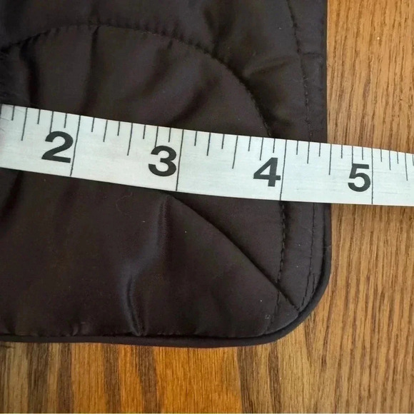 Coach Soho Ski, Satin, Wristlet With Rabbit Fur,  Brown, 7” W X 5” H - Picture 4 of 7